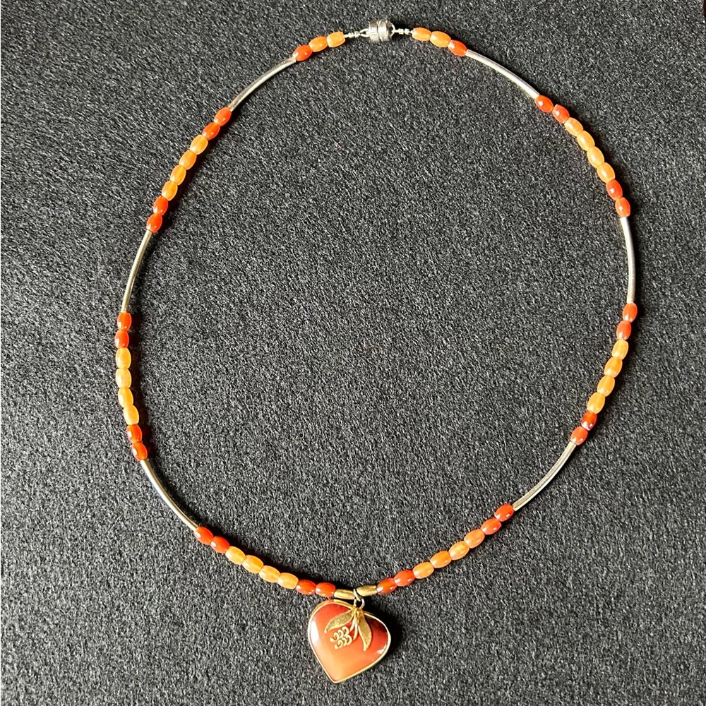 20 inch stone and glass necklace